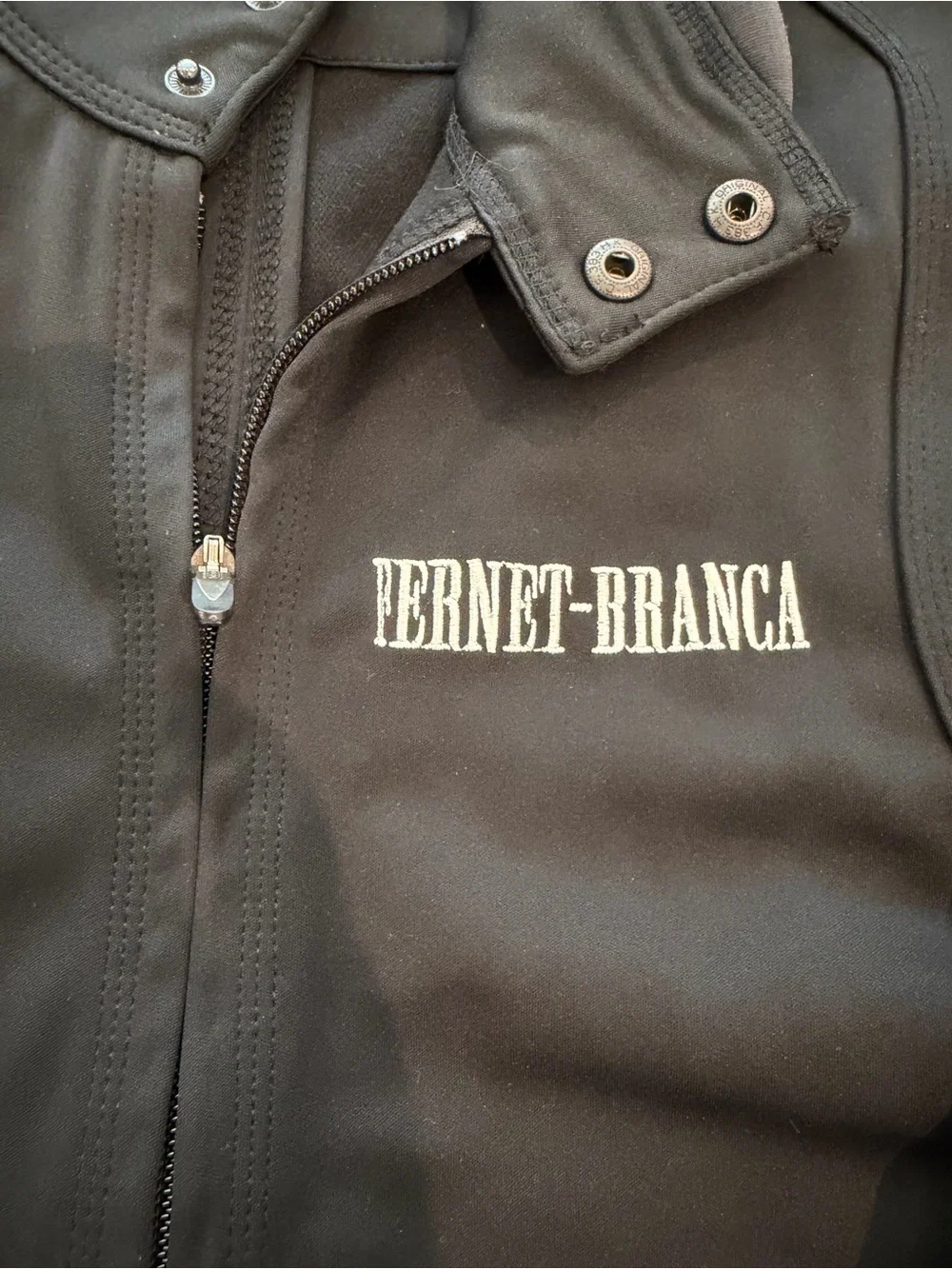 OGIO Fernet-Branca Black Soft Shell Full Zip Jacket Embroidered Logo Size S
